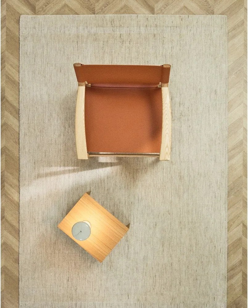 Krémszínű kézi szövésű gyapjú szőnyeg 160x230 cm Dalena – Kave Home