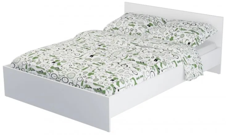 Pietro II NEW Kétszemélyes ágykeret 140x200, ágyráccsal Fehér