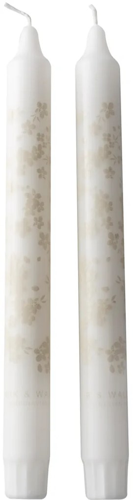 Szürke gyertya, 2 db Slåpeblom kollekció - Wik & Walsøe
