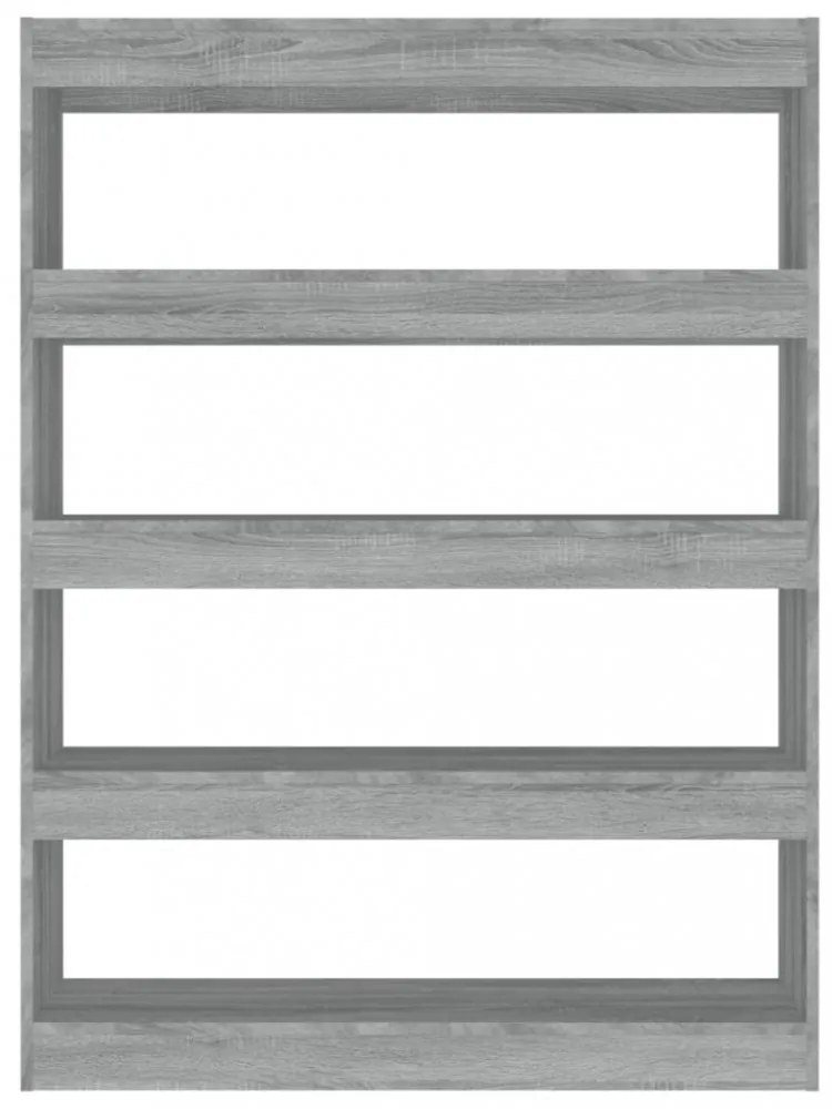 szürke sonoma színű könyvszekrény/térelválasztó 100x30x135 cm