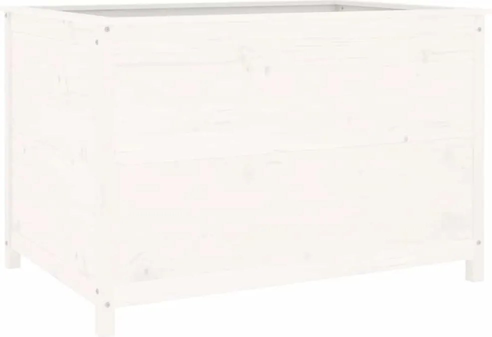 vidaXL fehér tömör fenyőfa kerti magaságyás 119,5 x 82,5 x 78 cm
