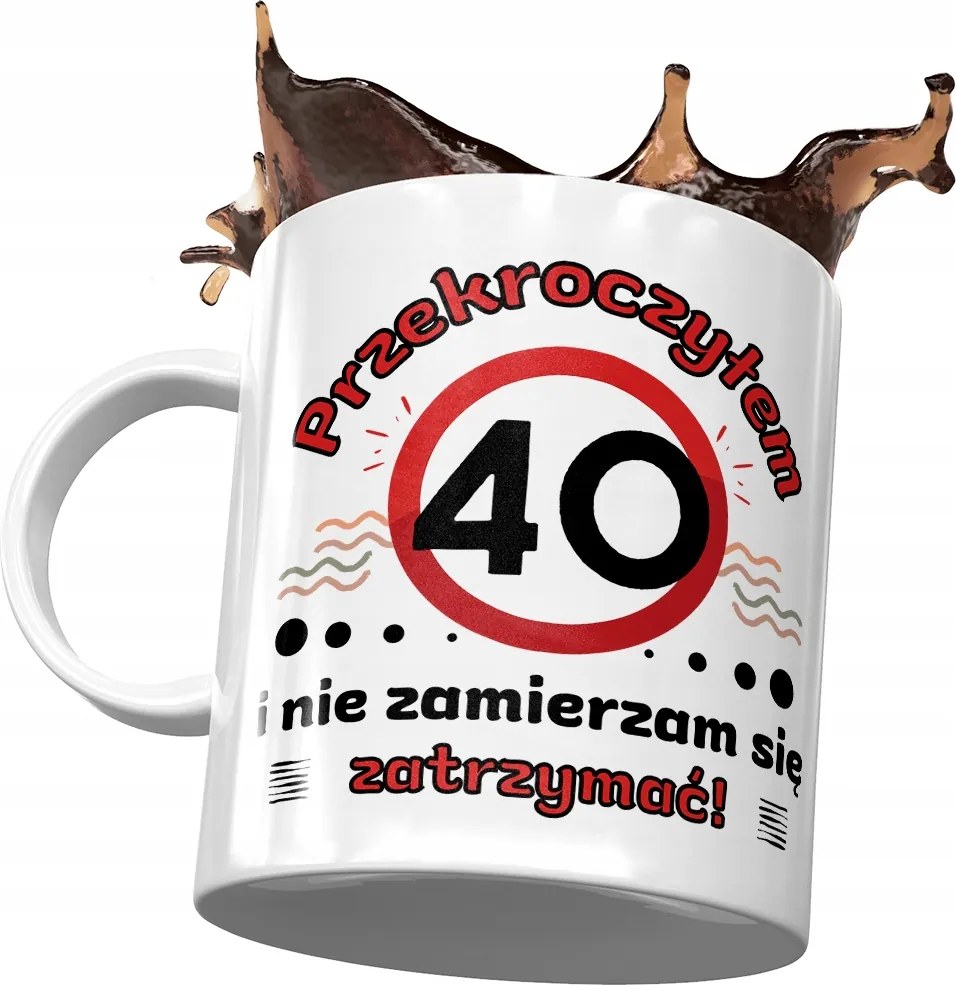 Születésnapi bögre 40 40-es 40-es Tökéletes Ajándék Nyomtatott Fotóval