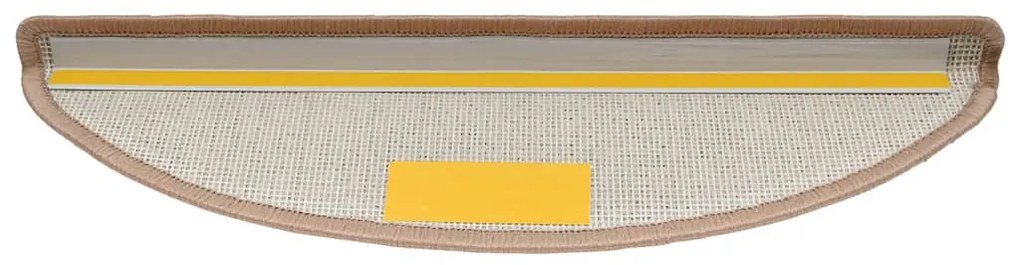 30 db világosbarna lépcsőszőnyeg 56x17x3 cm