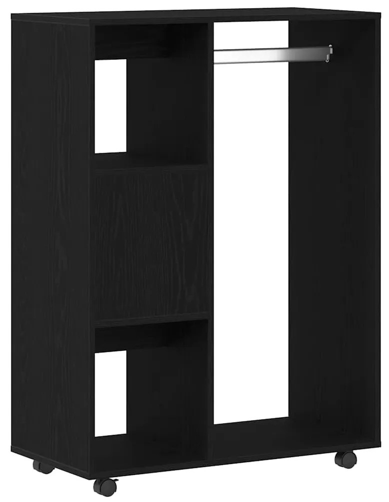 fekete tölgy színű szerelt fa ruhásszekrény 80 x 40 x 110 cm