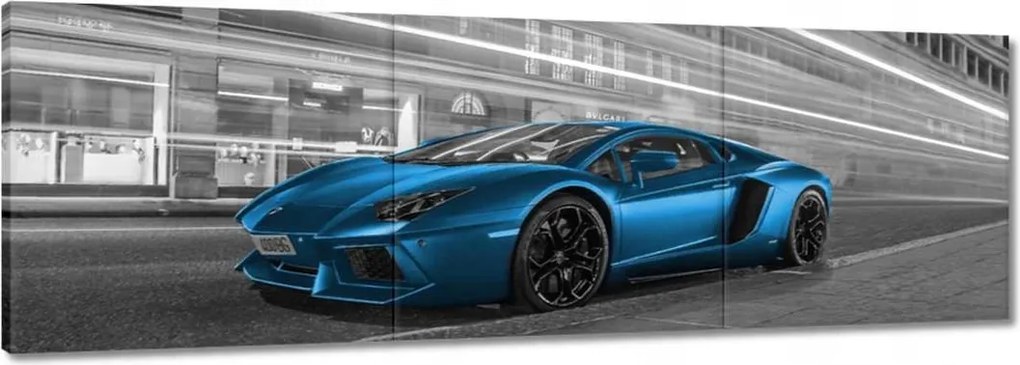 Vászonkép 90x30 Kék sebesség