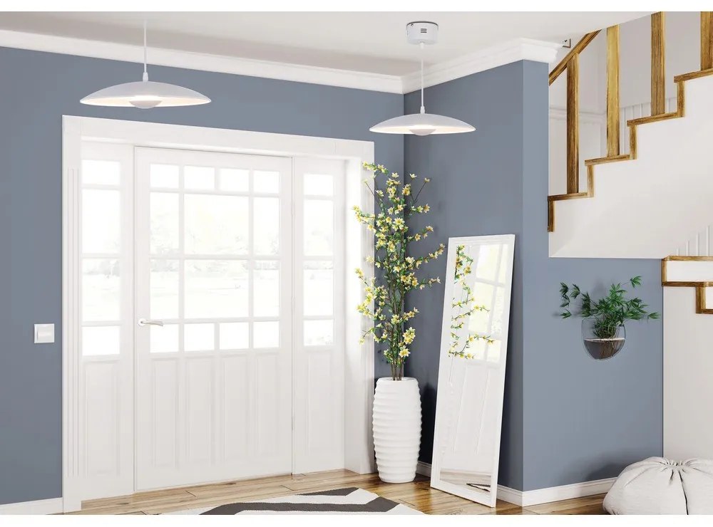 Fehér LED függőlámpa fém búrával Lund – Candellux Lighting