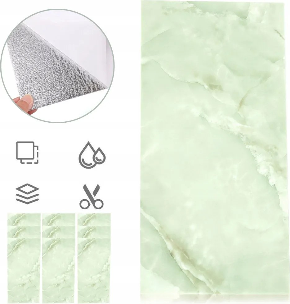 Dekorációs Panelek Öntapadós Márvány Csempe Tapéta, Csempe Matricák