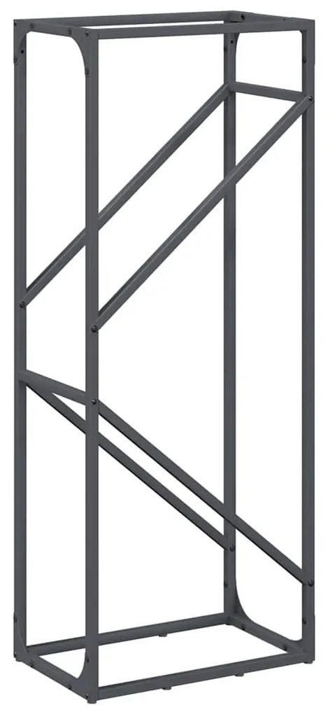 antracitszürke hidegen hengerelt acél tűzifatároló 40x25x100 cm