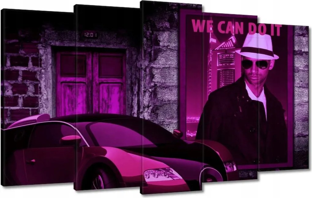 Vászonkép 100x60 Lila Bugatti