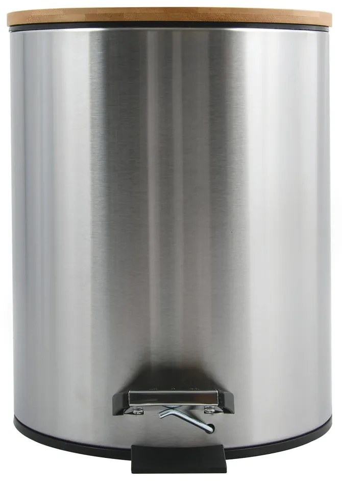 Matt ezüstszínű acél pedálos szemetes 5 l Adonis – Spirella