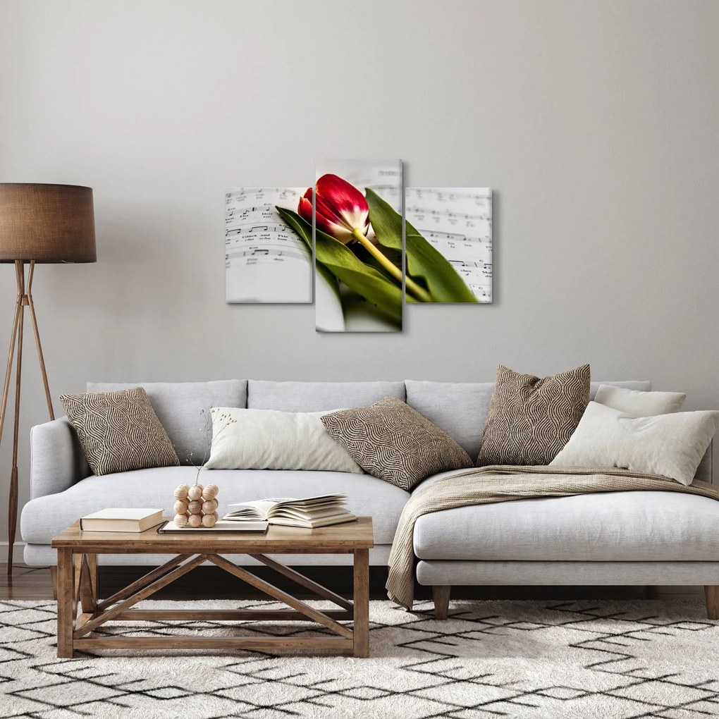 Egy vörös tulipán képe (90x60 cm)
