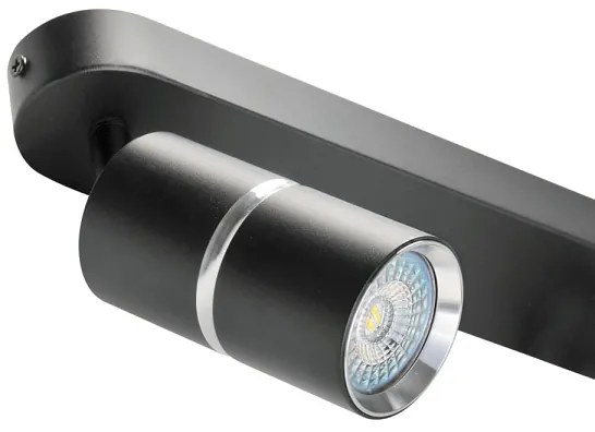 Spotlámpa BAMBOO 2xGU10/10W/230V fekete