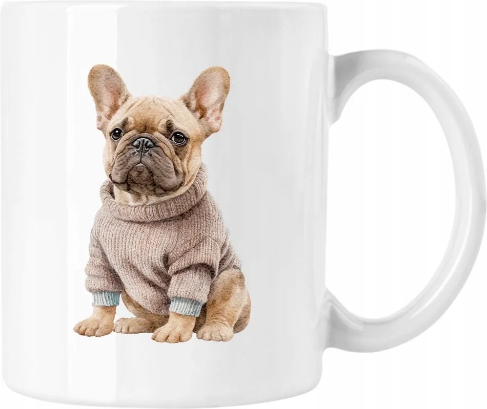 Bulldog Mopsz Kutya Bögre 4 Fehér 330ml