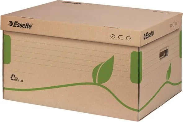 Archiválókonténer, felfelé nyíló, karton, ESSELTE Eco, barna (E623918)