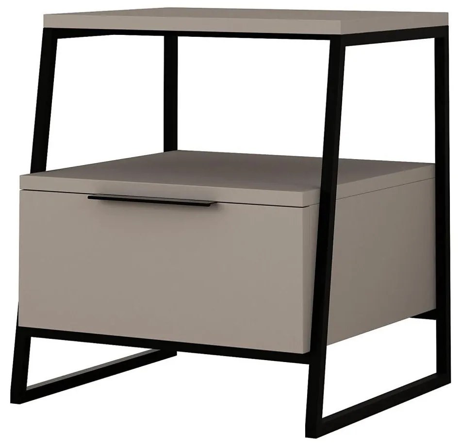 Éjjeliszekrény ORI fekete/taupe