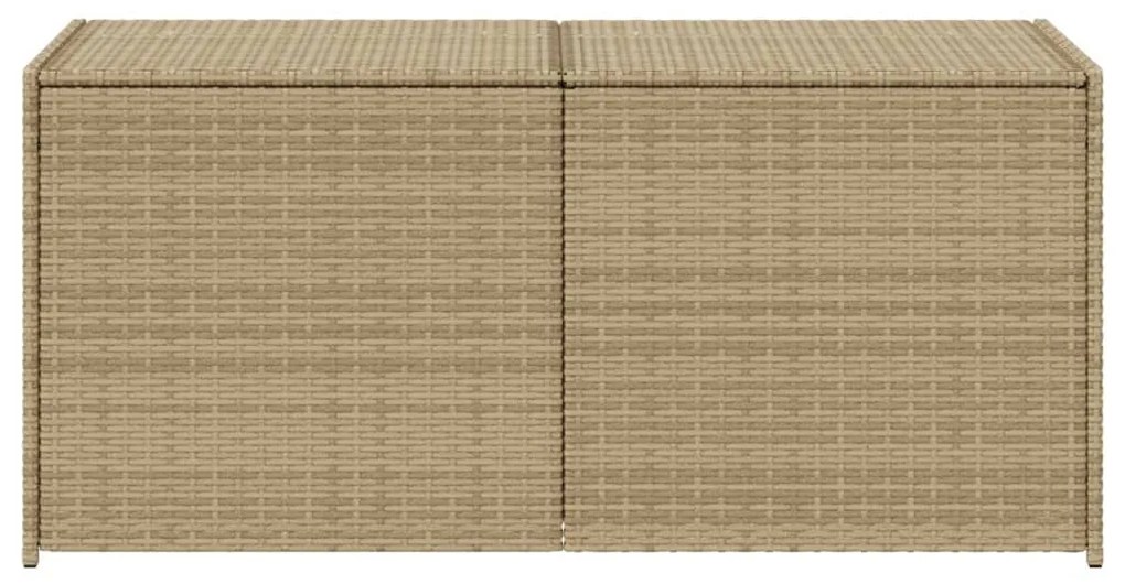 Vegyes bézs polyrattan kerti tárolóláda 283 L