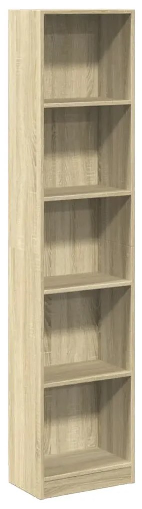 sonoma tölgy színű szerelt fa könyvespolc 40 x 24 x 176 cm