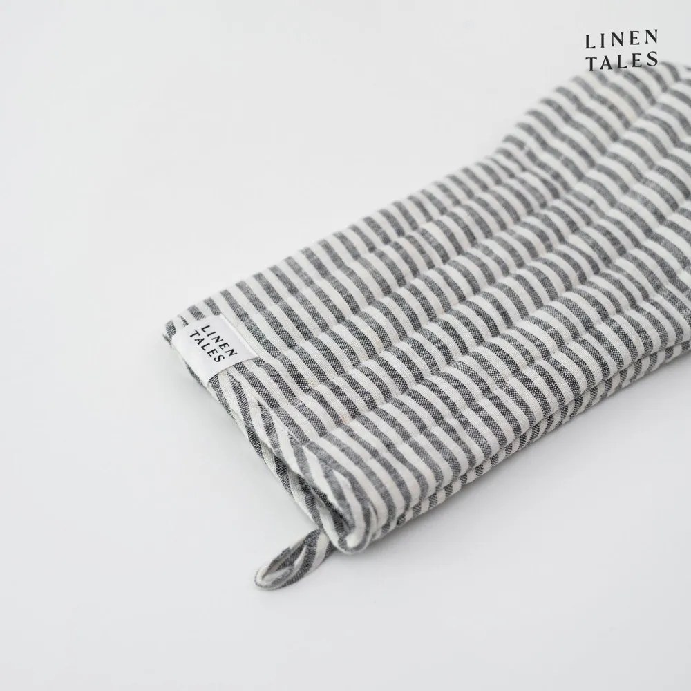 Len edényfogó Thin Black Stripes – Linen Tales