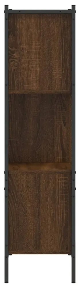 barna tölgy színű szerelt fa könyvszekrény 72x28x109 cm