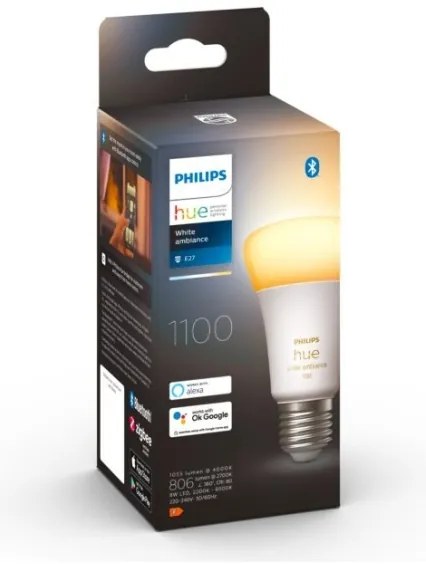 Fényerőszabályozható LED izzó Philips Hue WHITE AMBIANCE E27/8W/230V 2200-6500K