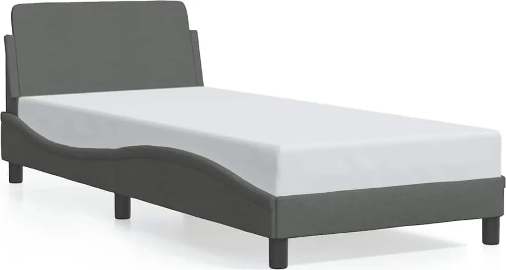 vidaXL sötétszürke szövet ágykeret Dover 90x200 cm
