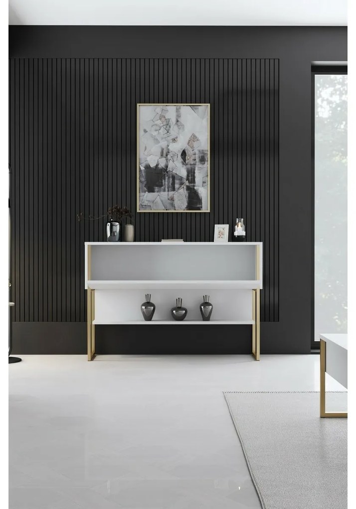 Luxe White and Gold komód