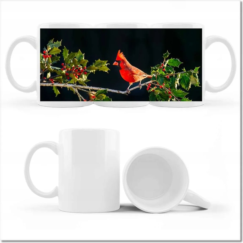 Nyomott mintás bögre Madarak