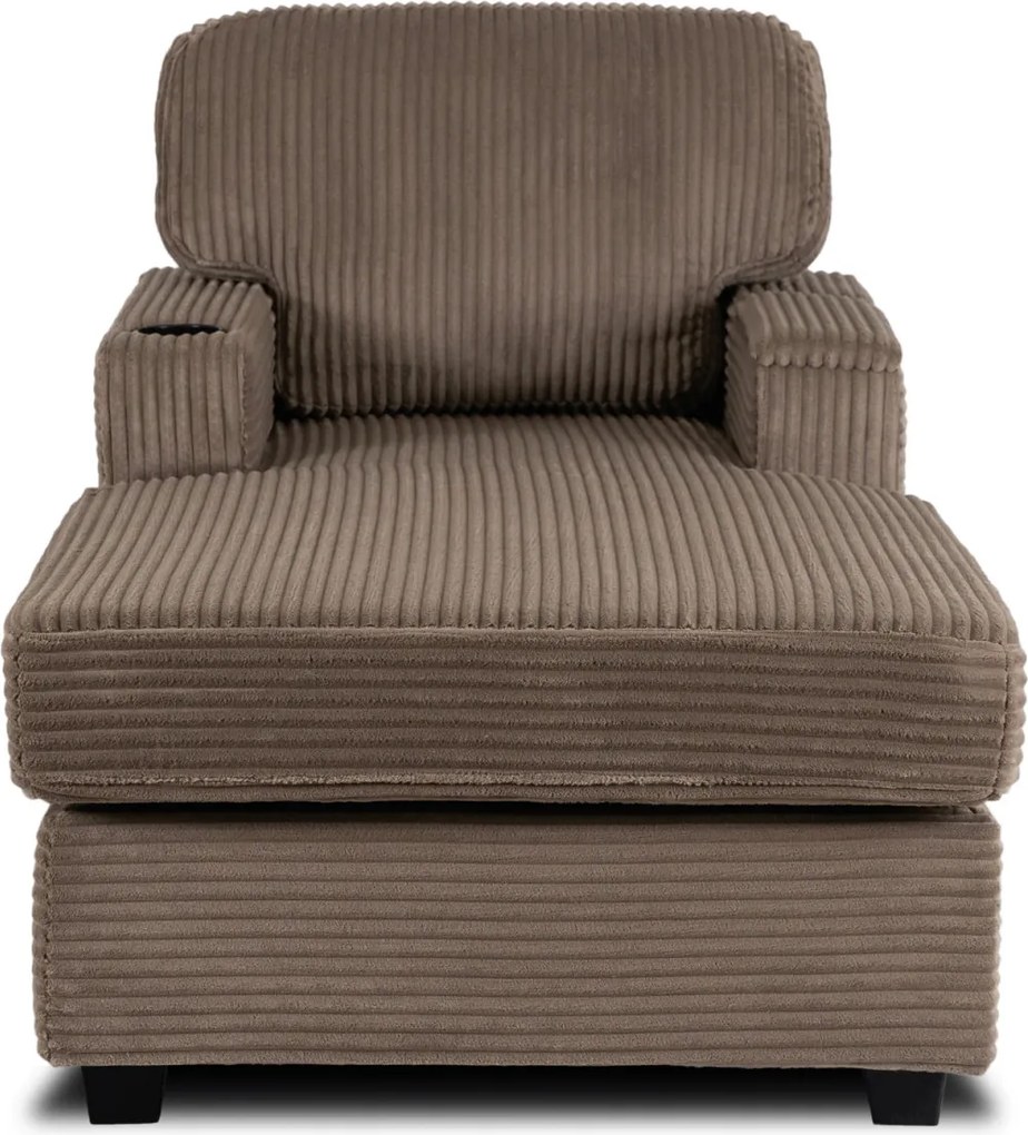 Pihenőfotel bézs színben, kordbársony kárpittal NEO