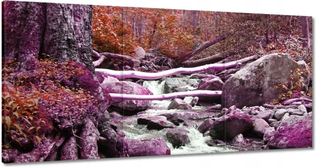 Festmények 180x90 Lila zuhatag