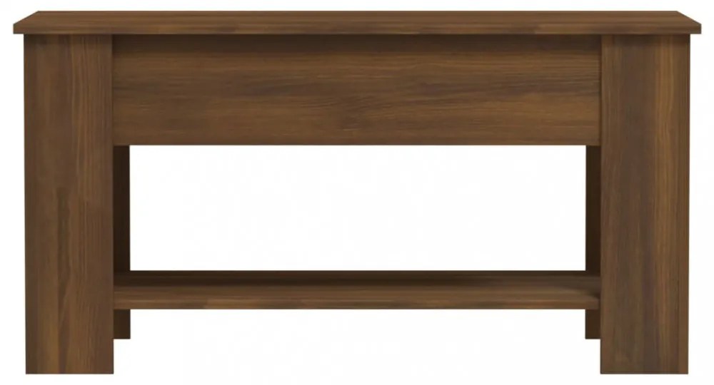 barna tölgyszínű szerelt fa dohányzóasztal 101x49x52 cm