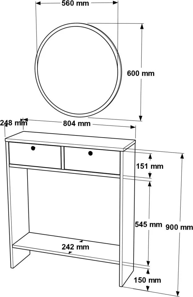 Komód, 80,4 cm