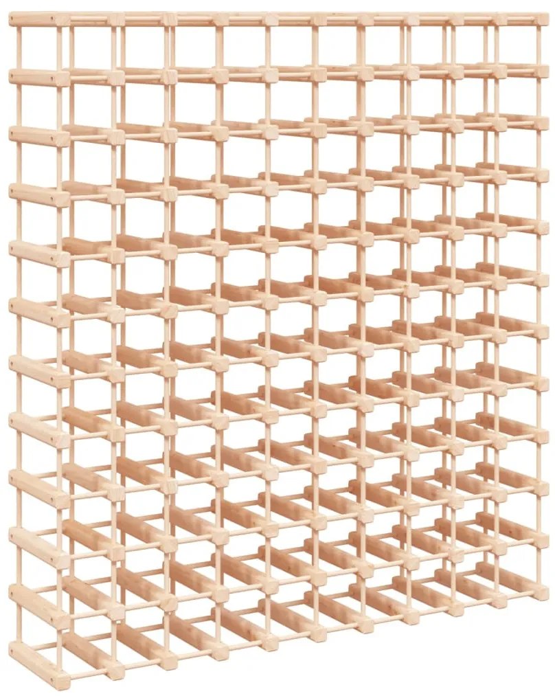 Tömör fenyőfa bortartó 120 palackhoz 112,5x23x123,5 cm