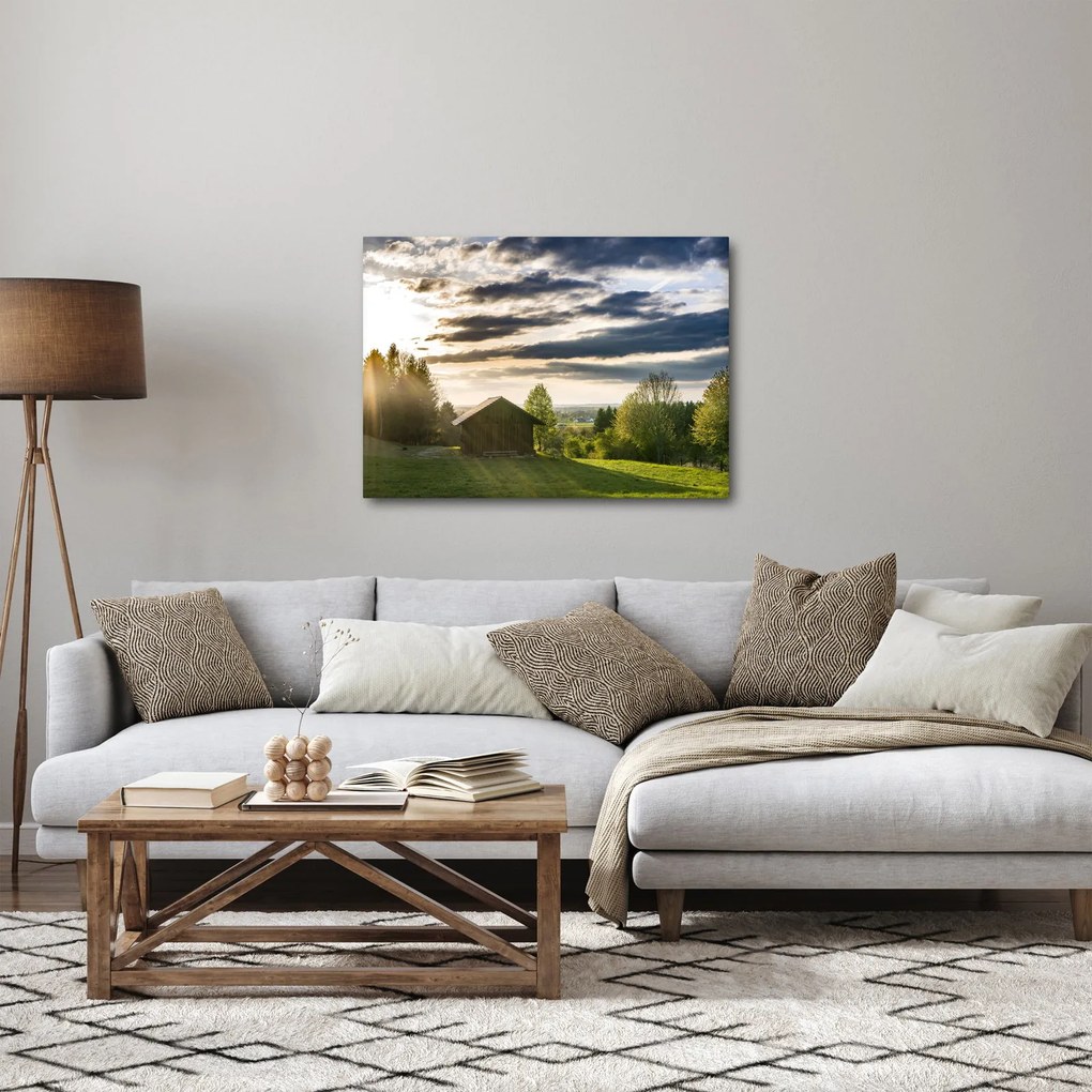 Kép egy házrol a réten (70x50 cm)