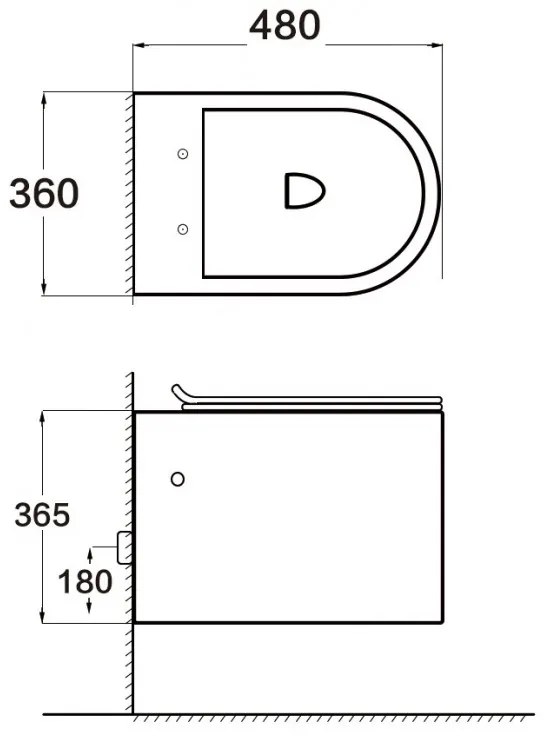 Mexen SOFIA Rimless függő WC csésze ülőkés lassan záródó, 49 x 37 cm, fehér, 30544000