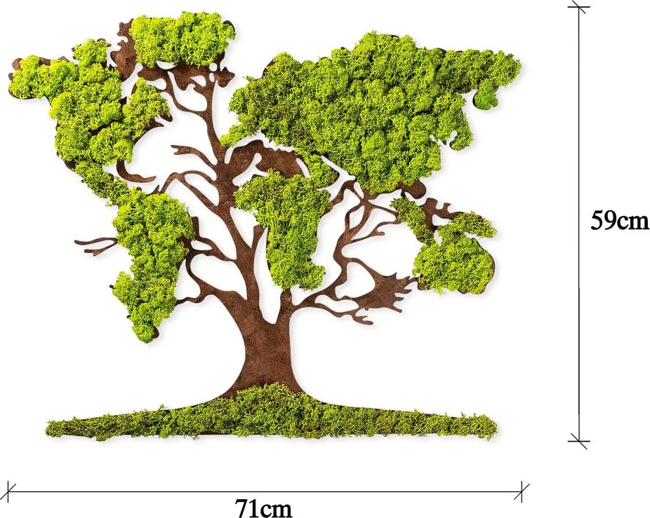 Tree 2 moha faldekoráció