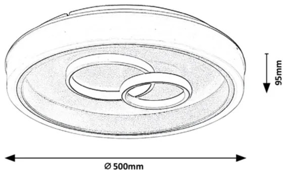 Rabalux - LED mennyezeti lámpa LED/40W/230V kerek