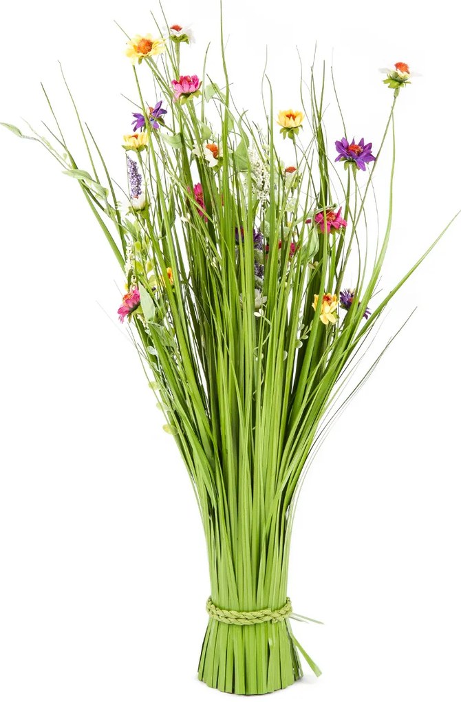 Mű réti virág csokor, 70 cm, többszínű