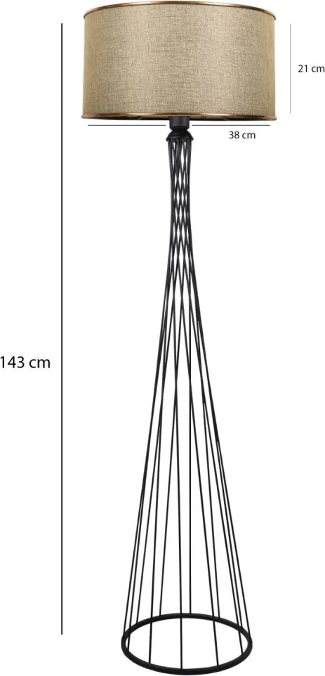 AYD fém állólámpa, Ø38 cm