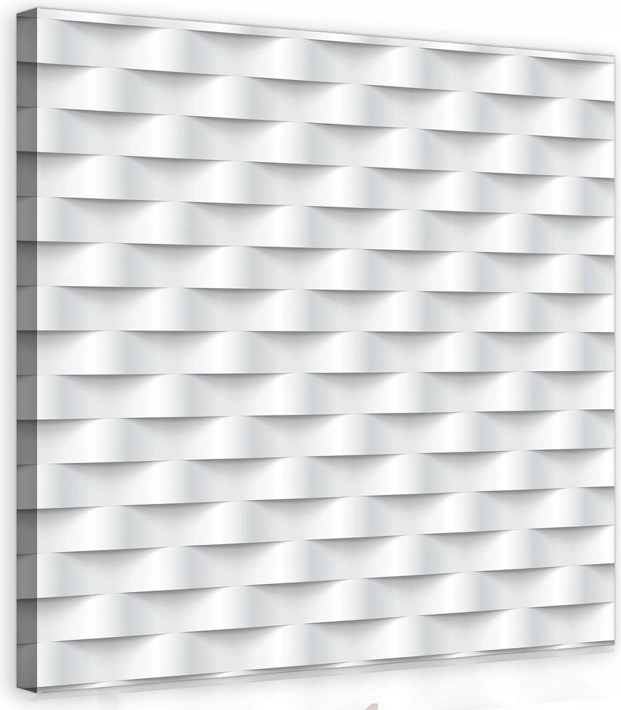 Vászonkép 80x80 Illúzió 3D fehér dombormű árnyékok geometrikus figurák modern