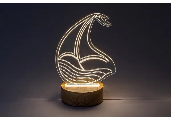 Rabalux 76001 - AKALI LED gyerek asztali lámpa 2W 5V 3000K bükk hajó