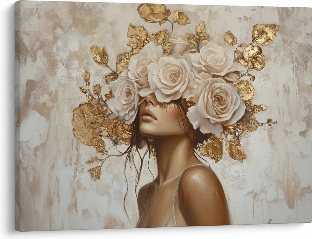 Kép - Lány rózsákkal (70x50 cm)