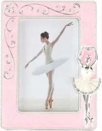 Képkeret balerina figura plató rózsaszín