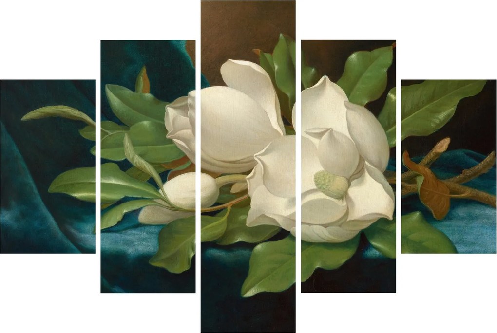 Kép - Martin Johnson Heade, Giant Magnolias on a Blue Velvet Cloth, reprodukciók (150x105 cm)