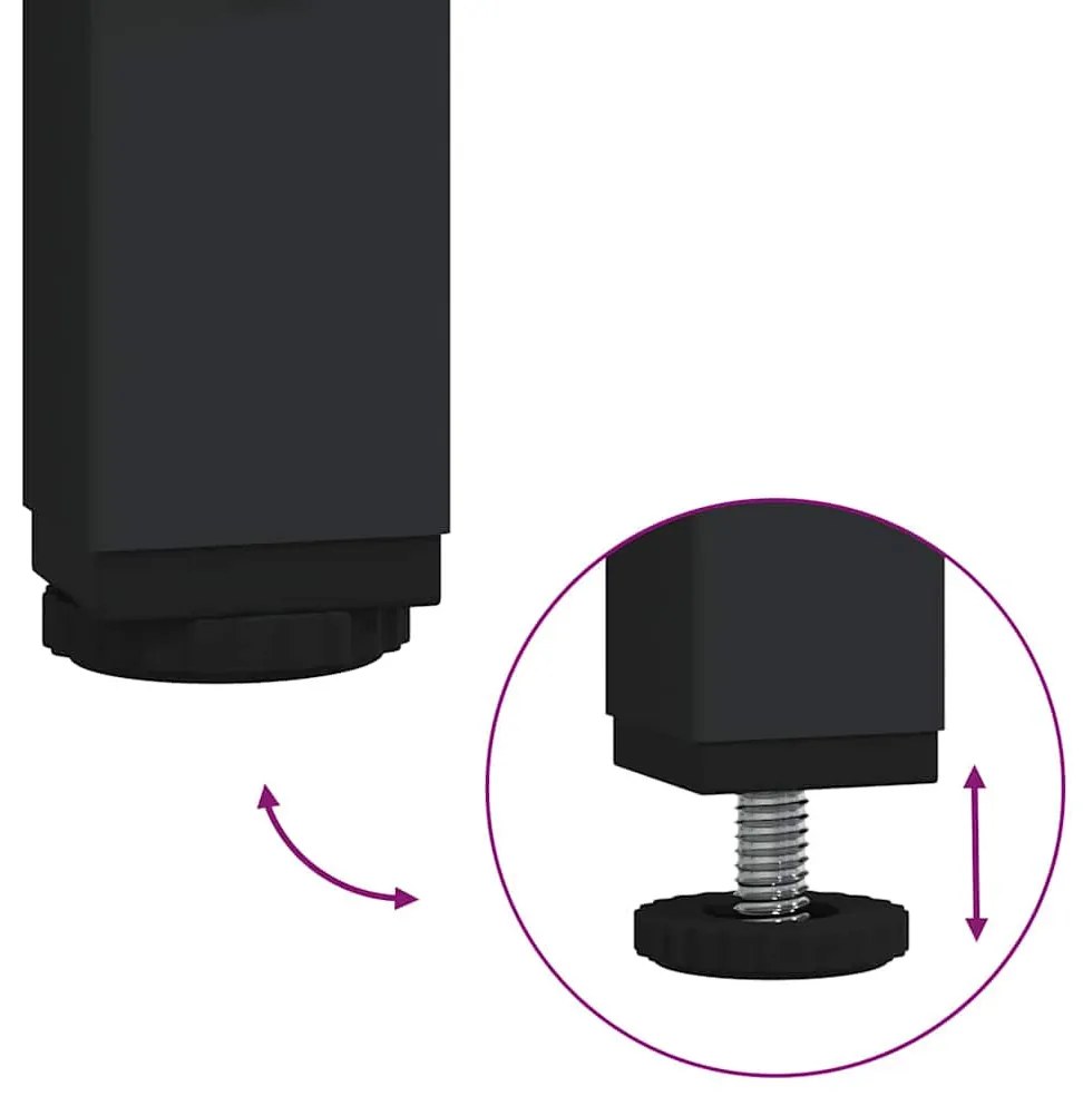 Asztal Fekete tölgy 149 x 149 x 75 cm Faanyag
