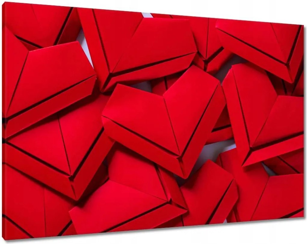 Vászonkép 100x70 Papír szív origami