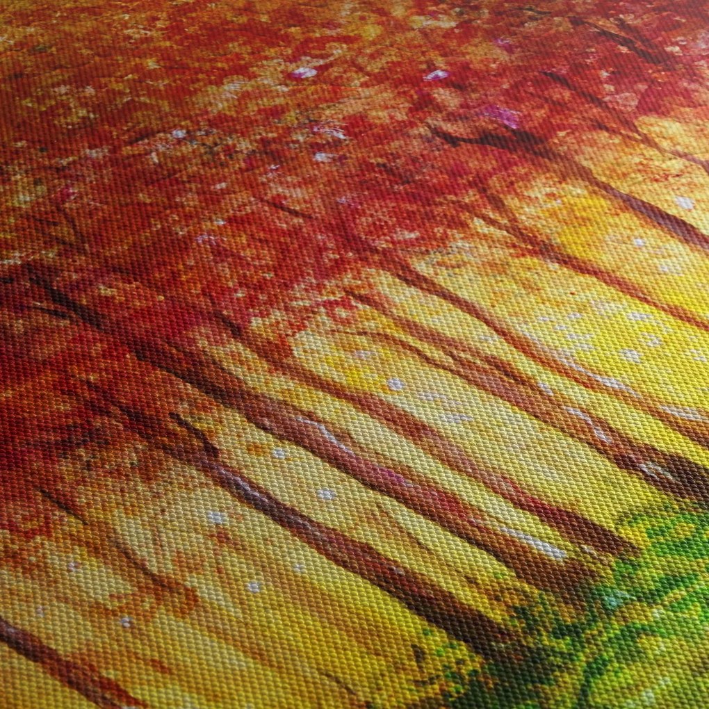 Kép - Lombhullató erdő festménye (90x60 cm)