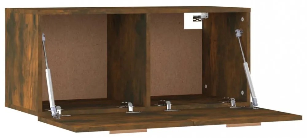 füstös tölgy színű szerelt fa faliszekrény 80 x 35 x 36,5 cm