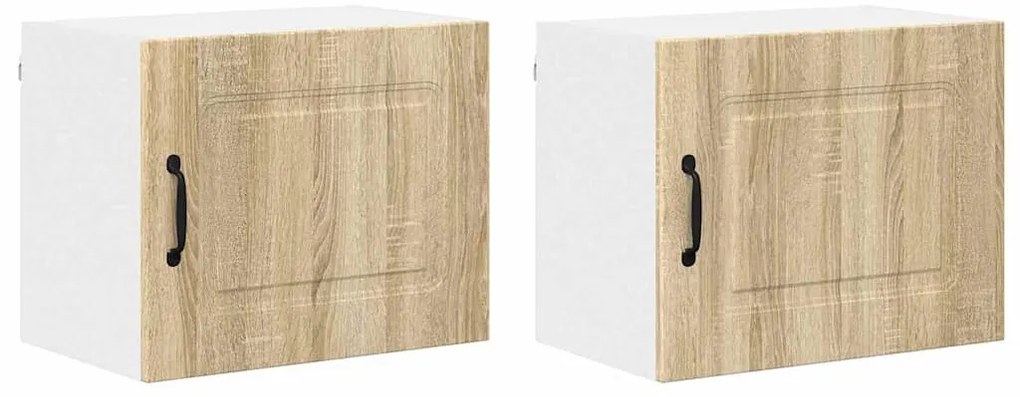 Fali konyhaszekrény 2 pcs Sonoma tölgy 50 x 31 x 40 cm Faanyag
