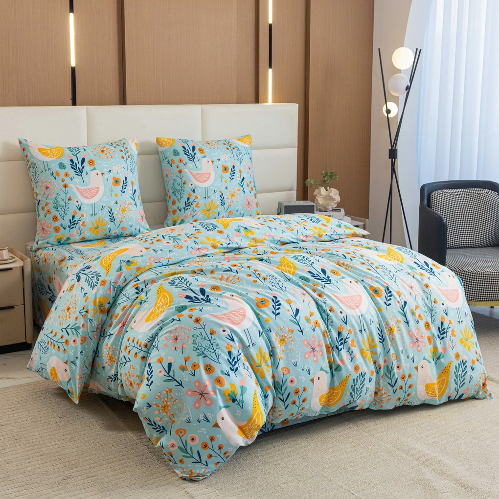 Mikroszálas ágyneműhuzat SPRING TWEET színes Ágyneműhuzat mérete: 2 db 70 x 90 cm | 200 x 220 cm