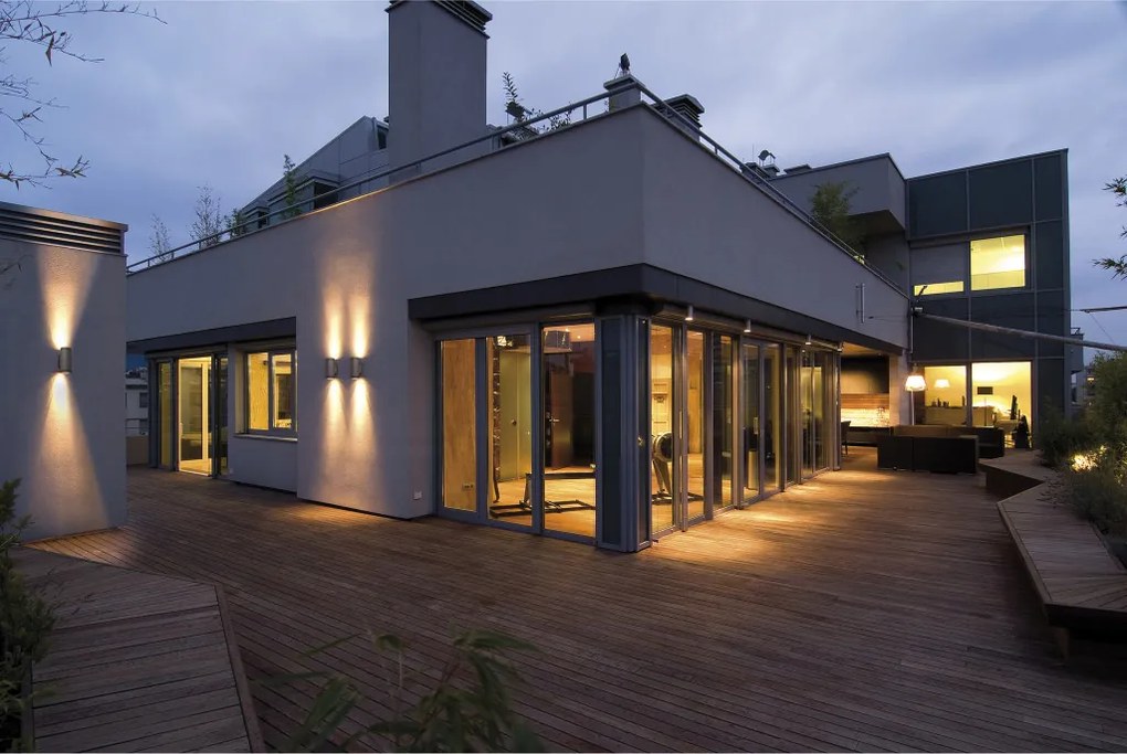 NOVOLUX 323A-G05X1A-03 TRAMUNTANA Modern Kültéri Fali Lámpa Szürke E27 IP65